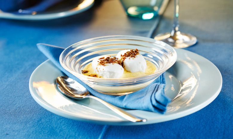 Oeufs La Neige Fluffy Meringues Floating In Custard